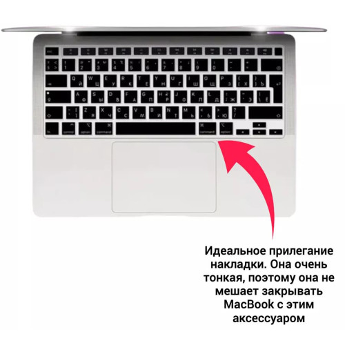 Накладка на клавиатуру VARIUM для Apple MacBook Pro 13.6 ( A1989 / A1706 / A2159 / A1707 / A1990 ) чёрный