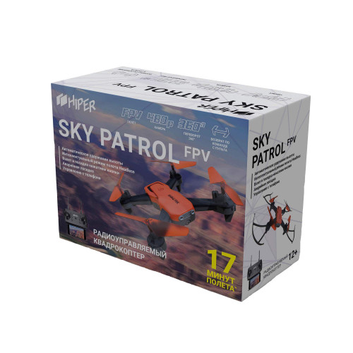 Hiper HQС-0030 Sky Patrol FPV чёрный/оранжевый - квадрокоптер, игрушка