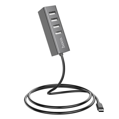 USB hub разветвитель Hoco HB1 серый